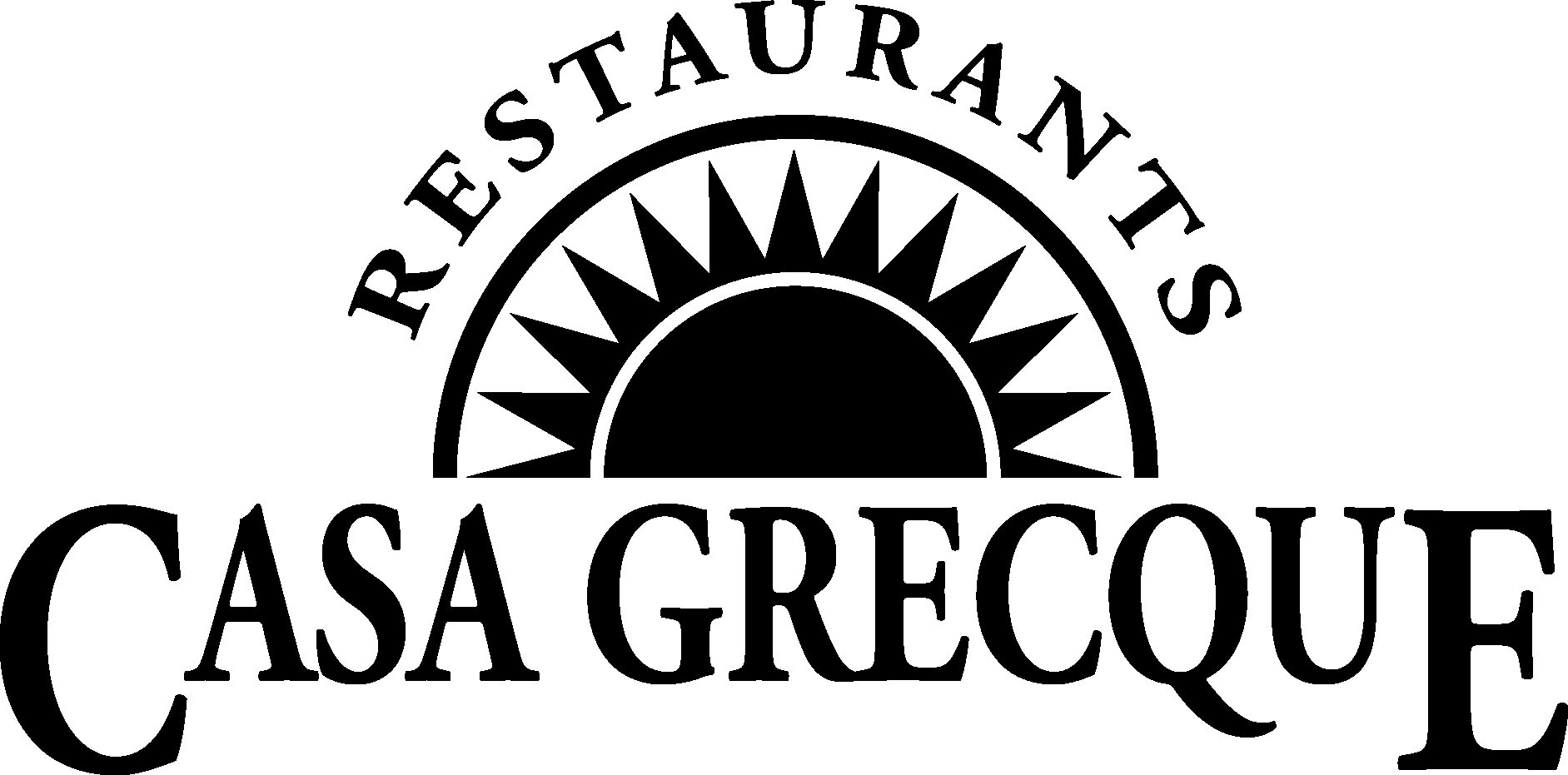 Casa Grecque Restaurants Black Logo Vector Logo